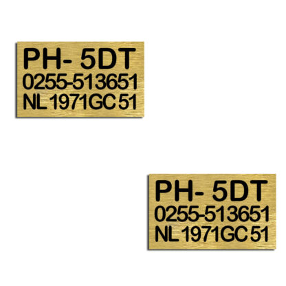 Burn plate brass - 3 lines (2,5 x 1,5cm)
